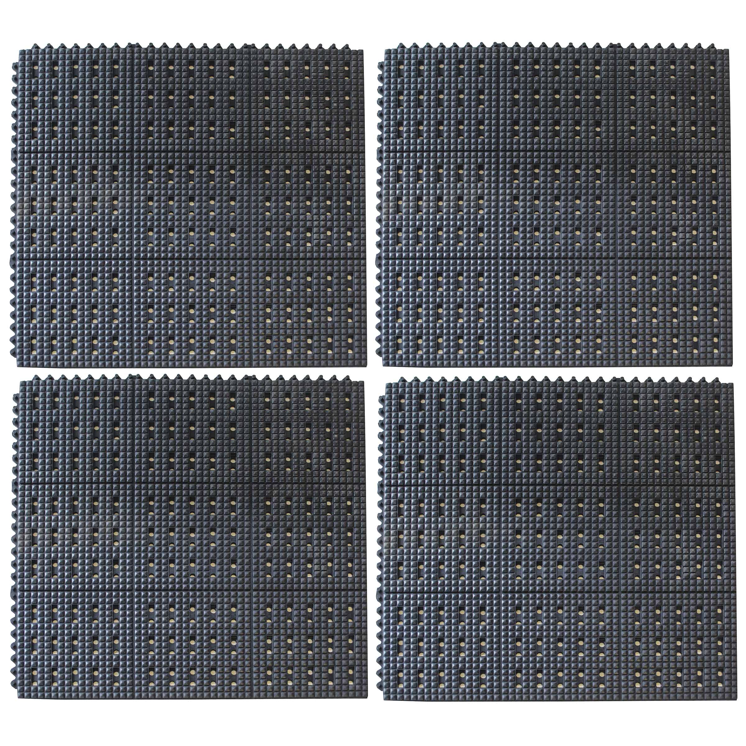 Buffalo Tools 3 ft. x 3 ft. Interlocking Rubber Mats (4-Pack)