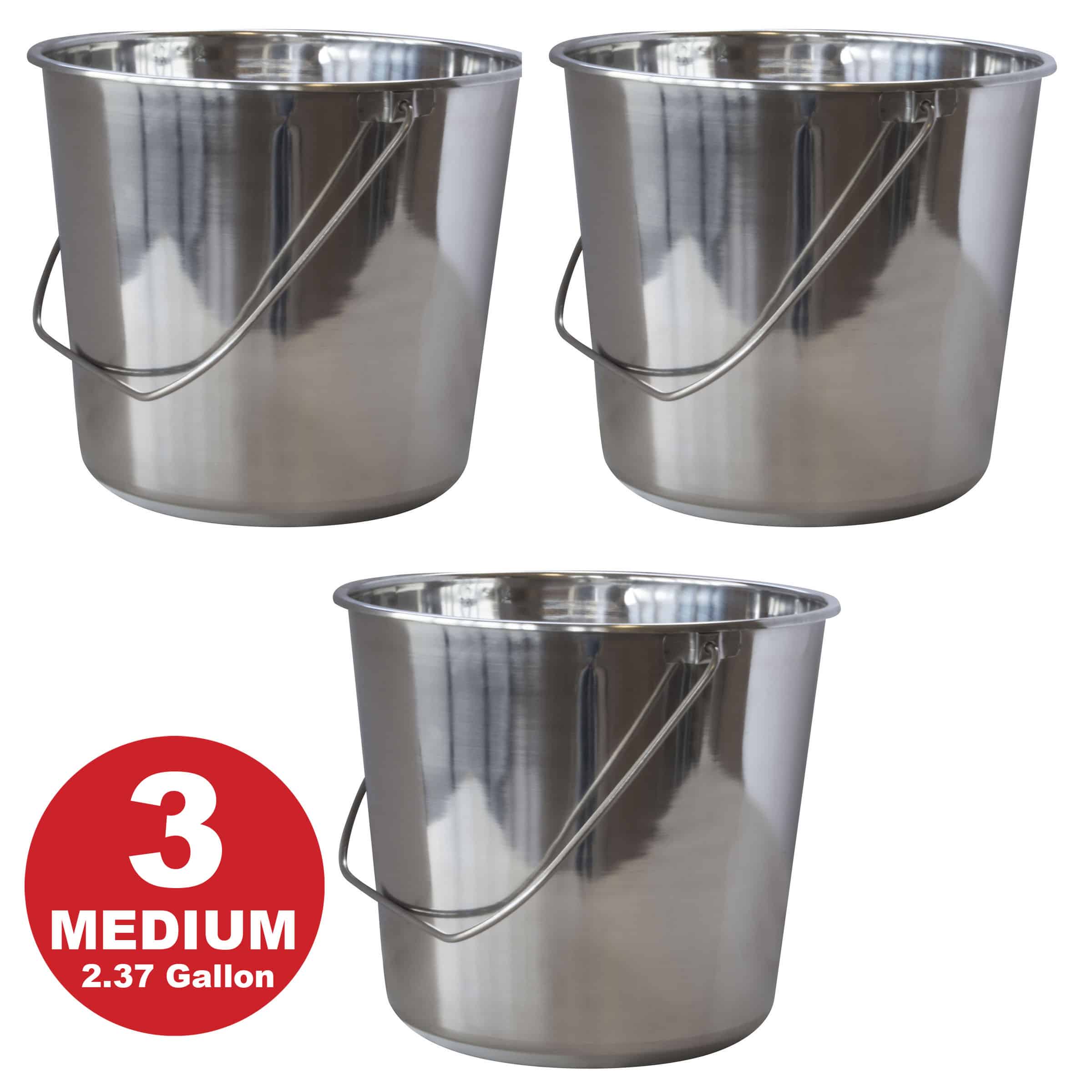 Amerihome 8-Piece Stainless Steel Stock Pot Set, Silver