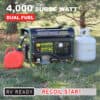 4,000W Dual Fuel Portable Generator