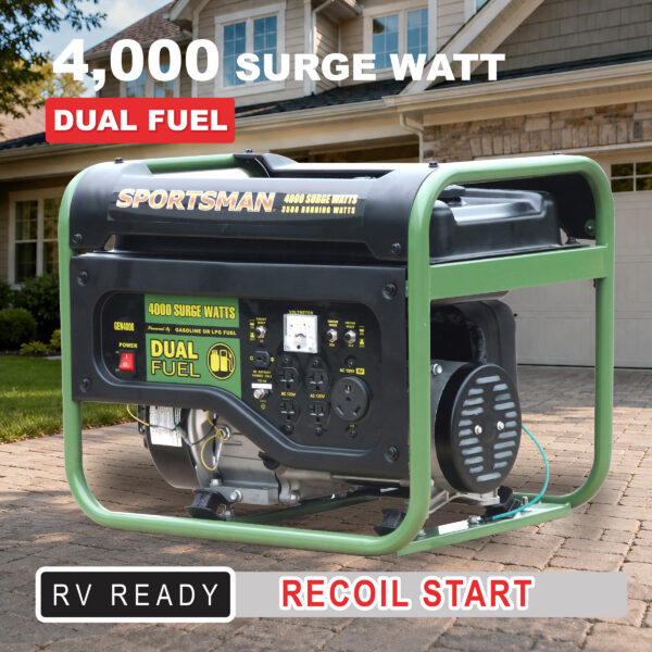 4,000W Dual Fuel Portable Generator