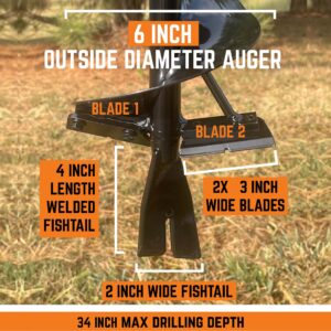 6 Inch Gas Powered Auger 43cc - Earth Series