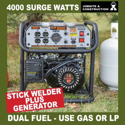 Dual Fuel 4000 Surge Watt Generator Plus Stick Welder/TIG ready w/CO
