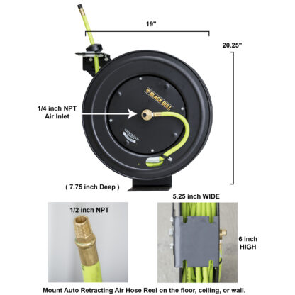 Retractable Air Hose Reel with Auto Rewind