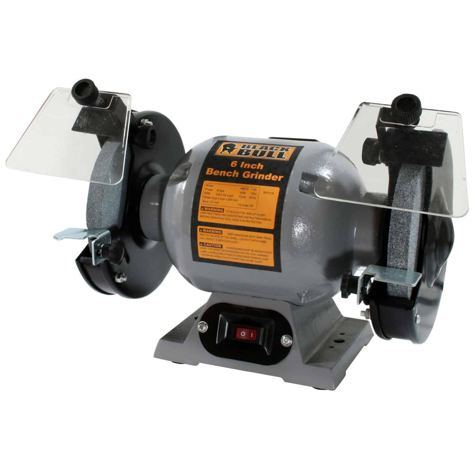 6 Inch Bench Grinder Black Bull