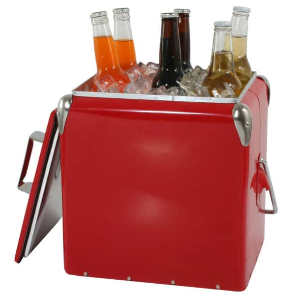Retro Style Picnic Cooler Red