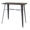 Loft Rustic Gunmetal Counter Height Metal Dining Table with Wood Top