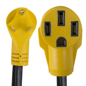 18 in. 125 Volt 30 Amp Male to 50 Amp Female Dog-bone RV Camper Power Cable