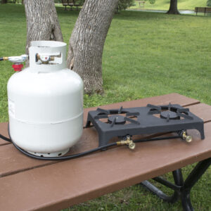 Portable Cast Iron Double Propane Burner