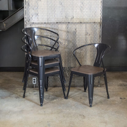Black Metal Dining Chair