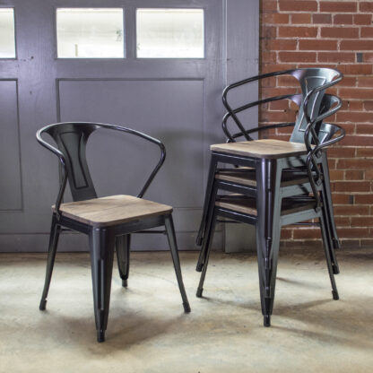 Black Metal Dining Chair