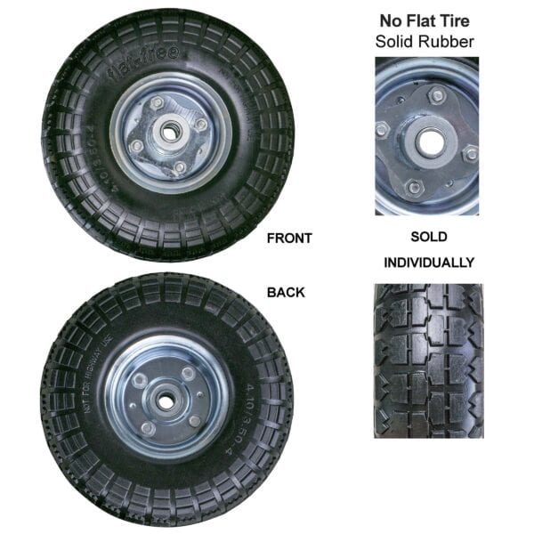 10 Inch No Flat Tires Set of 2