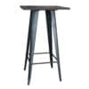 Loft Rustic Gunmetal Metal Pub Table with Wood Top