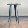 Loft Rustic Gunmetal Metal Pub Table with Wood Top