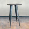 Loft Rustic Gunmetal Pub Table with Wood Top