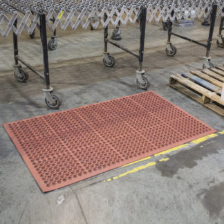 3 x 5 Foot Industrial Rubber Floor Mat - Red