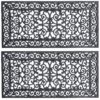 4 Ft x 2 Ft Decorative Scrollwork Entryway Rubber Door Mat