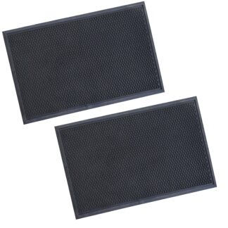 3 x 5 Foot Commercial Slotted Scraper Rubber Mat – 2 Pack