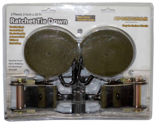 2 Piece Ratchet Tie Down Set