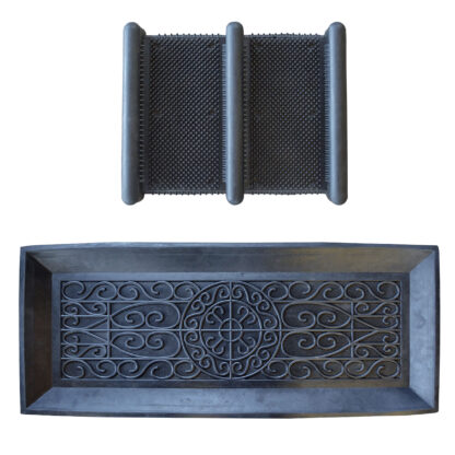 Rubber Boot Tray and Scraper 2 Piece Set