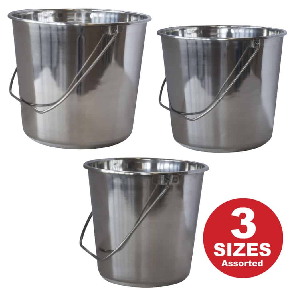 Assorted Sizes Stainless Steel Buckets