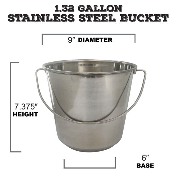 Small Stainless Steel Bucket 3 Piece Set