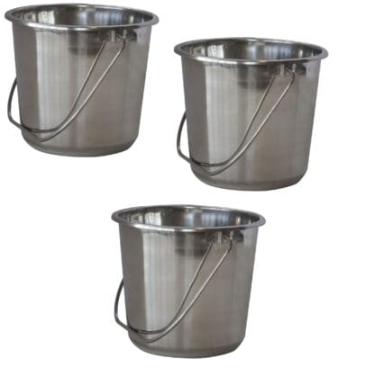 1.32 Gallon Stainless Steel Buckets