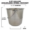 Medium Stainless Steel Buckets 3 Piece Set