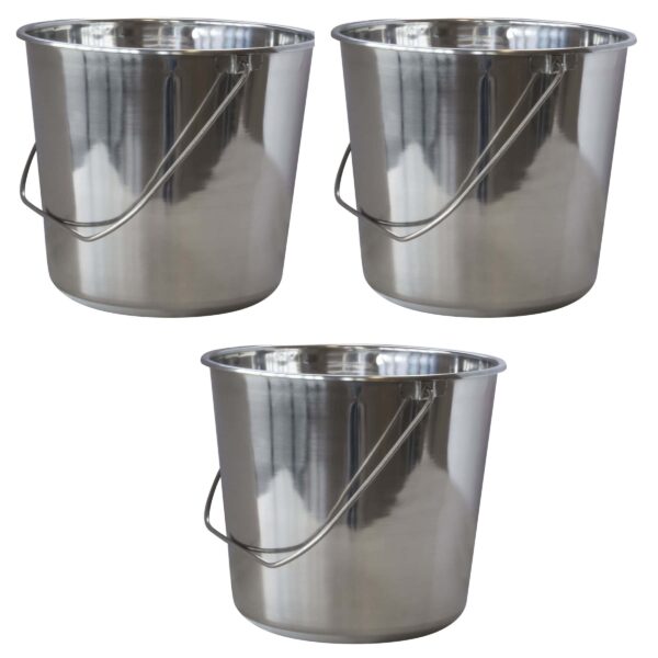 Medium Stainless Steel Bucket Set