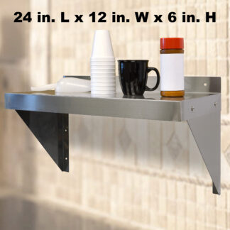 24 Inch Stainless Steel Wall Shelf