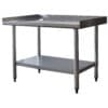 Upturned Edge Stainless Steel Work Table