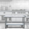 Upturned Edge Stainless Steel Work Table 24 x 48 Inches