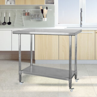 Series Stainless Steel Work Table with Casters