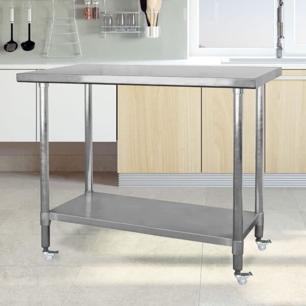 Stainless Steel Work Table with Casters