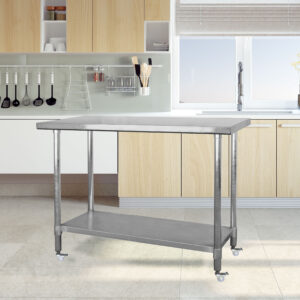 Stainless Steel Work Table with Casters