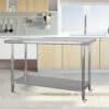 Stainless Steel Work Table with Casters