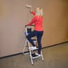 Three Step Utility Ladder With Utility Tray Plus Platform Stool