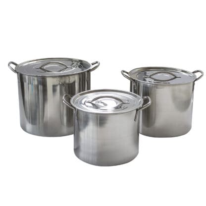 6 Piece Stainless Steel Stock Pot Set