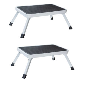 Single Step Folding Platform Stool 2 Piece Set - AmeriHome