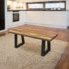 Entryway/Dining Bench with Rosewood Top
