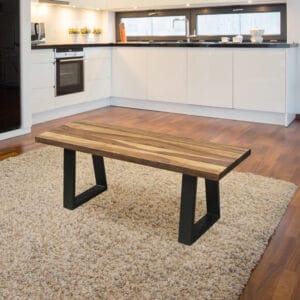 Entryway/Dining Bench with Rosewood Top