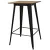Pub Height Table 24" x 24" with Rosewood Top and Metal Legs