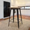 Pub Height Table 24" x 24" with Rosewood Top and Metal Legs