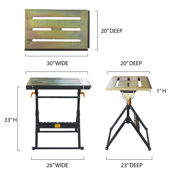 Adjustable Flameproof Steel Welding Table