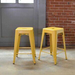 Gold Metal Loft Bar Stools