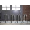 Gunmetal Silver Loft Bar Stool