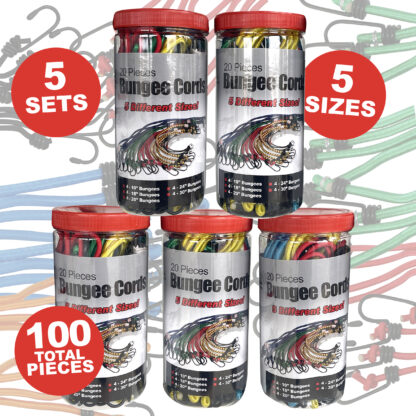 Bungee Cords 100 Piece Set