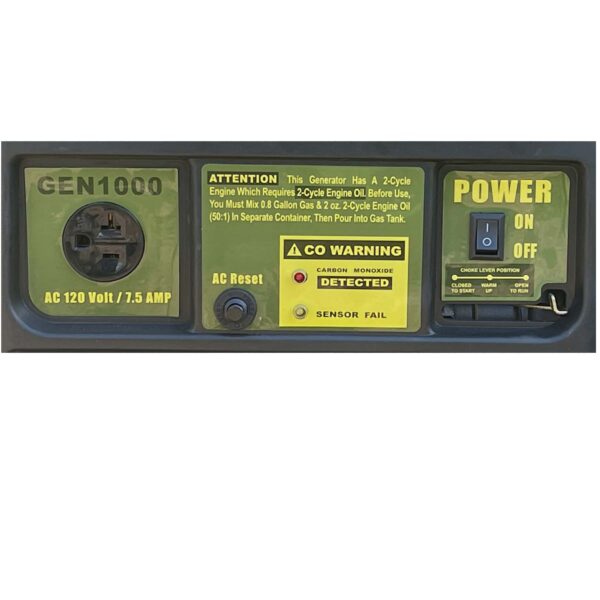 1000 Watt 2-Cycle Generator with CO Warning