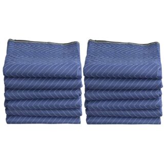 12 Pieces 72 inch x 80 inch Reversible Moving Blanket Set