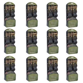 12-Piece Ratchet Tie Down Set -15ft x 1in Camo