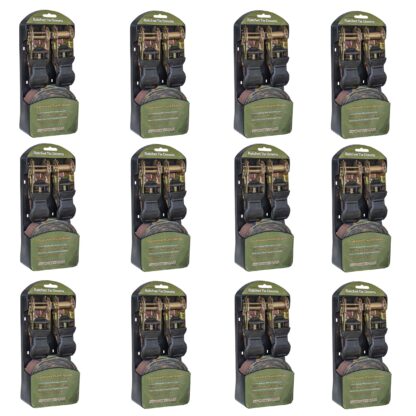 12-Piece Ratchet Tie Down Set -15ft x 1in Camo